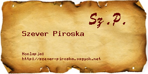 Szever Piroska névjegykártya